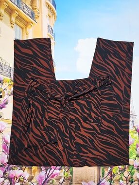 Joseph Ribkoff High Waist Animal Print Pants Size Large